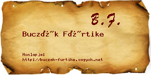 Buczák Fürtike névjegykártya